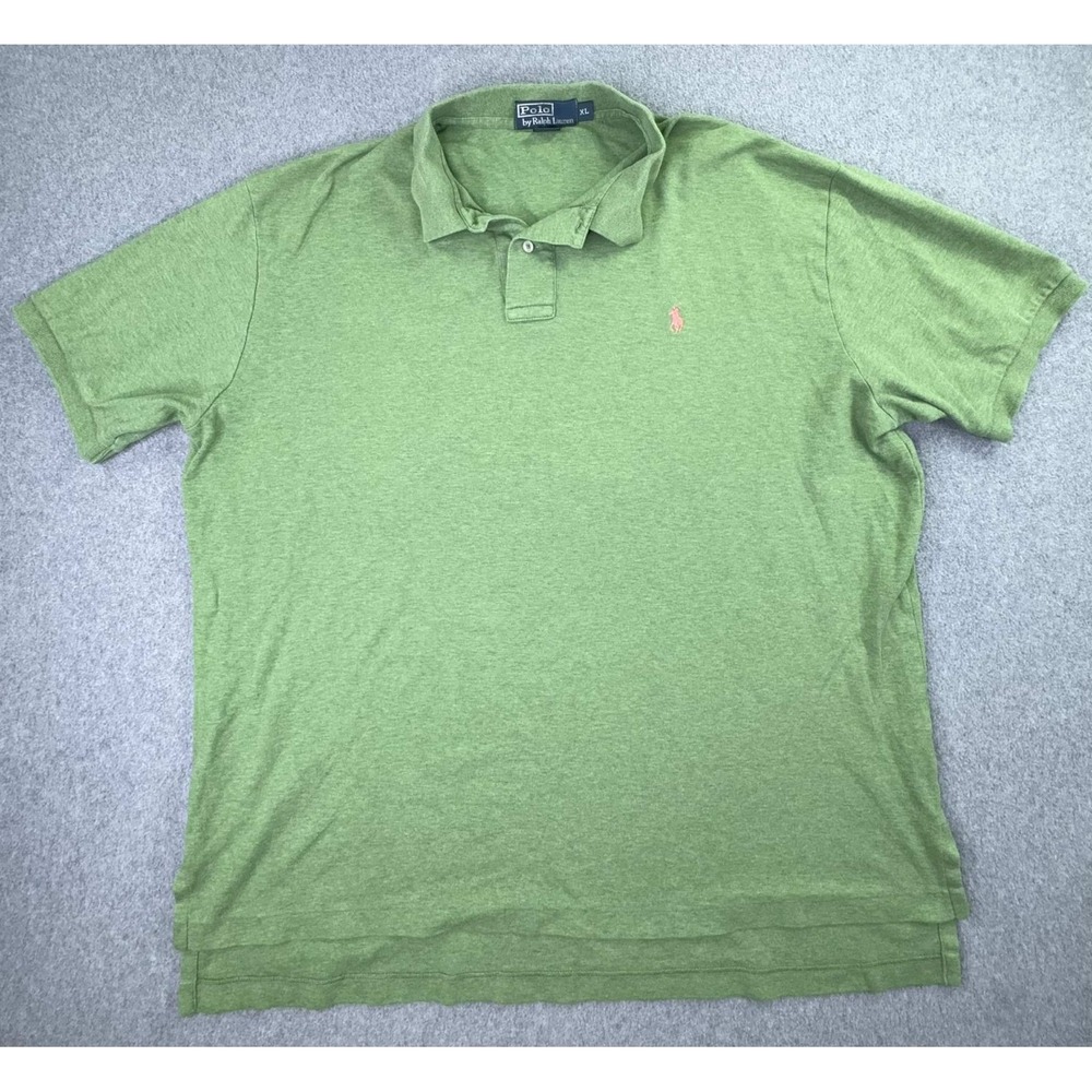 Polo Ralph Lauren Mens Polo Shirt Green Men's Size XL Pink Pony‎ Preppy Academia